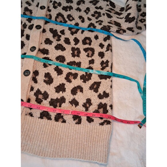 J.Crew Oversized Cardigan Sweater in Leopard Print  BJ572  Size M - Picture 8 of 11